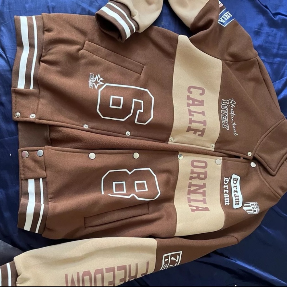 cotton varsity jacket size L